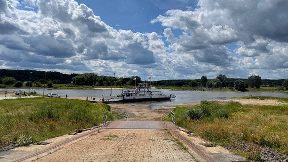 Eine Fähre am Ufer der Elbe. © NDR Foto: Jon Mendrala