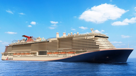 Eine Grafik des geplanten Kreuzfahrtschiffes der Carnival Cruise Line © Carnival Cruise Line 