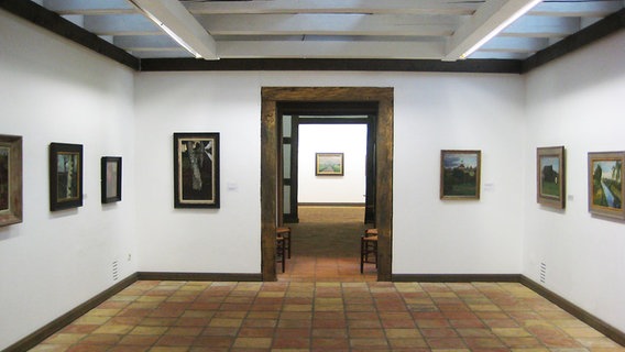 Ein Ausstellungsraum des Otto Modersohn Museums in Fischerhude. © Rainer Noeres Foto: Rainer Noeres