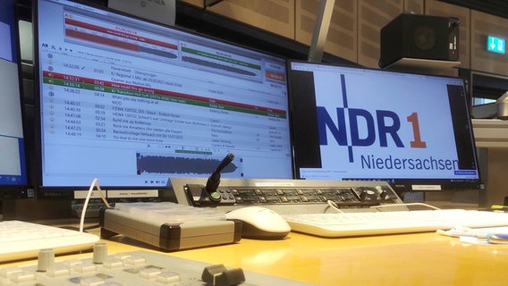 Ein Arbeitsplatz im Studio von NDR 1 Niedersachsen. © NDR Foto: Martina Witt