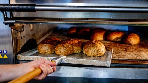 Brote auf einer Schaufel in einem Backofen. © picture alliance / ROBIN UTRECHT | ROBIN UTRECHT Foto: ROBIN UTRECHT