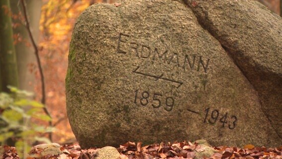 Ein Gedenkstein für den Förster Friedrich Erdmann. © NDR 