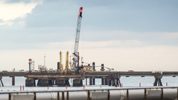 Anleger für Flüssigerdgas (LNG) in Wilhelmshaven © Sina Schuldt/dpa 