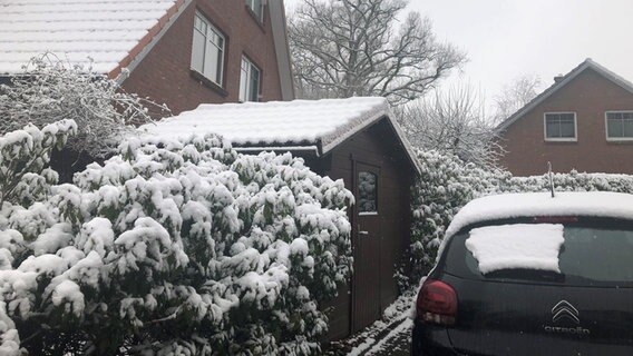 Schnee liegt im Landkreis Harburg. © NDR Foto: Hannah Mosbach