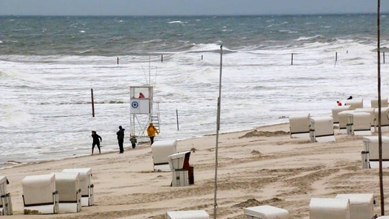 Der Strand von Wangerooge während eines Herbststurms © NonstopNews 