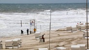 Der Strand von Wangerooge während eines Herbststurms © NonstopNews 