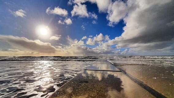 Die Buhne am Südstrand von Borkum. © NDR Foto: Melanie Helms