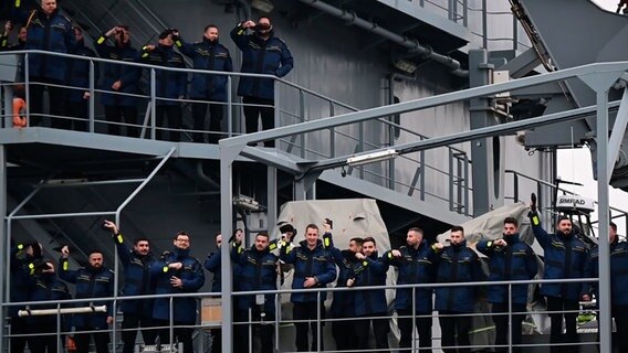Die Besatzung des Einsatzgruppenversorgers "Bonn" ist zurück in Wilhelmshaven. © TeleNewsNetwork 