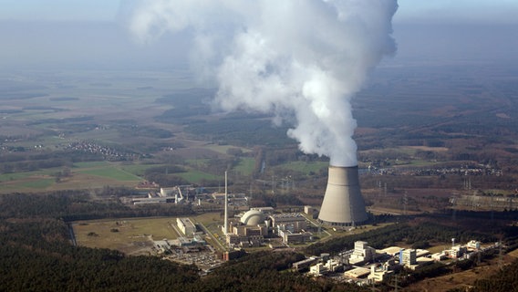 Luftbild vom Kernkraftwerk Emsland (KKE) in Lingen. © dpa Foto: Friso Gentsch