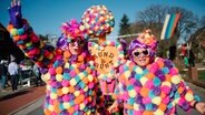 Kostümierte feiern beim Karneval in Damme. © NDR Foto: Julius Matuschik