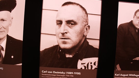 Bild des ehemaligen KZ-Häftlings Carl von Ossietzky in der Gedenkstätte des ehemaligen Konzentrationslagers in Esterwegen. © NDR Foto: Peter Kliemann