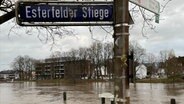 Blick auf eine überflutete Fläche am Esterfelder Stiege in Meppen. © NDR Foto: Andreas Gervelmeyer