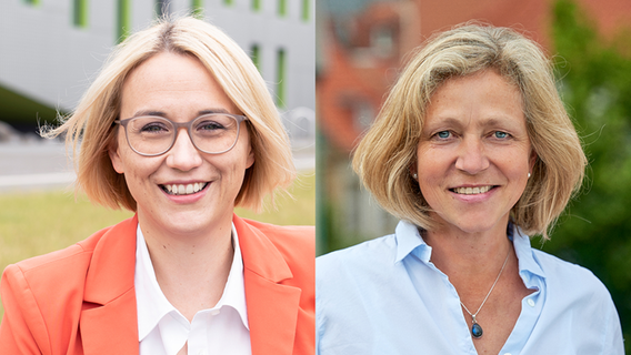 Eine Bildcollage von den Kandidatinnen für die Stichwahl des Oberbürgermeisters in Osnabrück, Katharina Pötter (CDU) und Annette Niermann (Grüne). © Katharina Pötter/Annette Niermann 
