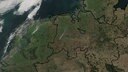 Der Moorbrand bei Meppen von einem Satelliten aus 824 Kilometer Höhe fotografiert. © Deutscher Wetterdienst 