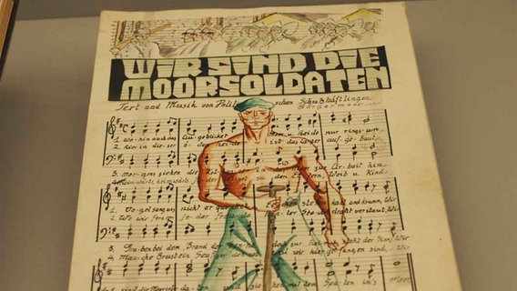 Ein verziertes Notenblatt zum Lied "Wir sind die Moorsoldaten" © NDR Foto: Hedwig Ahrens