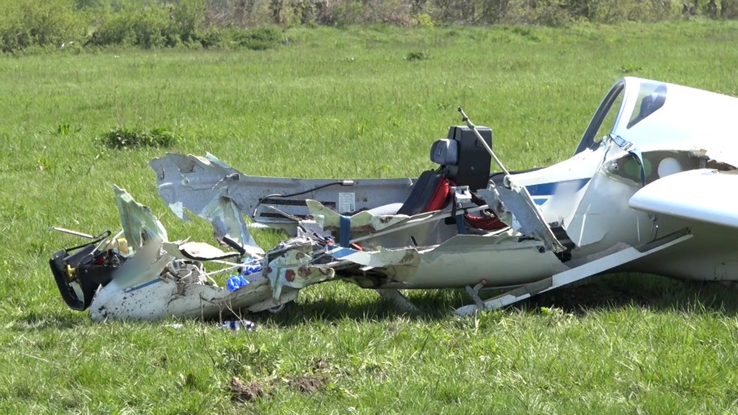 Ein abgestürztes Segelflugzeug in Rhede