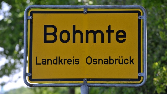 Ortsschild von Bohmte im Landkreis Osnabrück. © dpa-Bildfunk Foto: Carmen Jaspersen