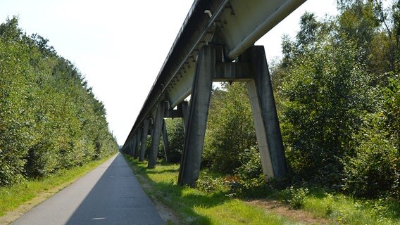 Die alte Teststrecke des Transrapids. © NDR Foto: Hedwig Ahrens