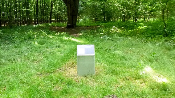 Ein Gedenkstein in einem Wald bei Wahn in der Nähe von Meppen. © NDR Foto: Hedwig Ahrens