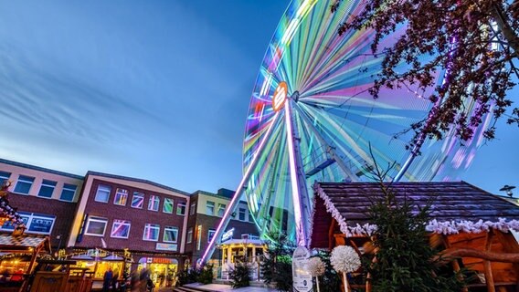 Blick auf den Weihnachtsmarkt in Meppen. © Stadt Meppen 