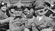 Benito Mussolini und Adolf Hitler, 13. September 1938 © Deutsches Bundesarchiv Foto: Bundesarchiv, Bild 146-1969-065-24 / unbekannt / CC-BY-SA