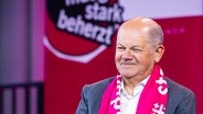39. Deutscher Evangelischer Kirchentag - Tag 3 : Bundeskanzler Olaf Scholz in Halle 4 auf dem Messegelände in Hannover © picture alliance/Noah Wedel Foto: Noah Wedel