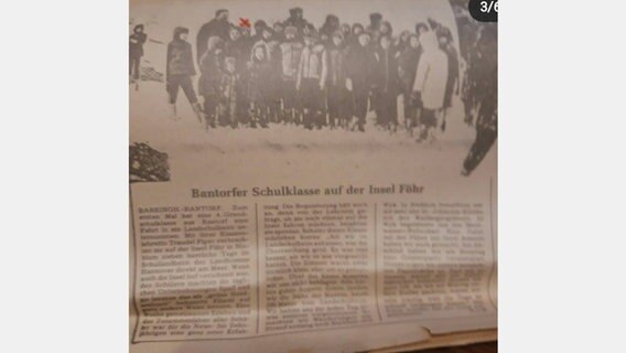 Zeitungsartikel über Klassenfahrt nach Föhr (Tina Reissmann) © NDR 