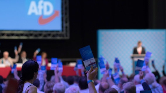 Eine Abstimmung auf einem Parteitag der Alternative für Deutschland. © imago / Jan Huebner Foto: Jan Huebner