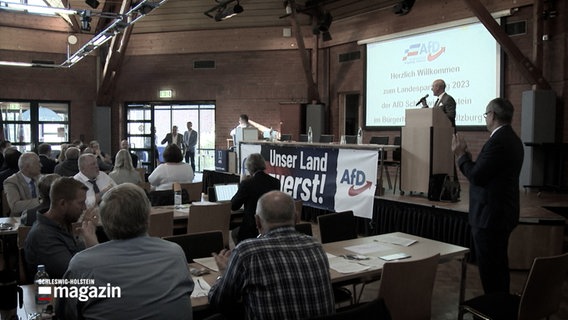 Eine Veranstaltung der AfD in Henstedt-Ulzburg. © NDR 
