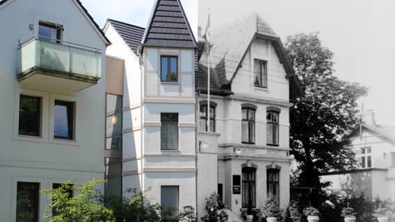 Der Fasanenhof in Ahrensburg vor mehreren Jahrzehnten und heute. © NDR Foto: Stadtarchiv Ahrensburg/Doreen Pelz
