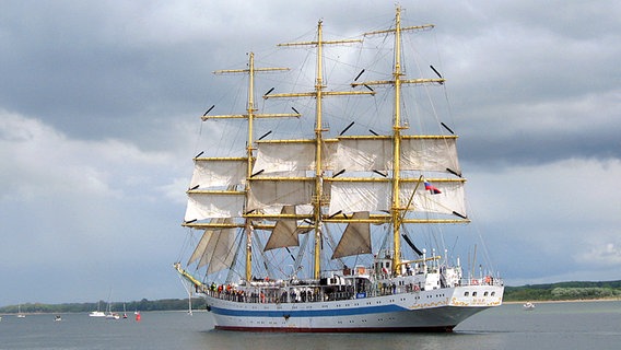Das Segelschiff "Mir". Das Segelschiff "Mir". © NDR.de Foto: Mechthild Maesker
