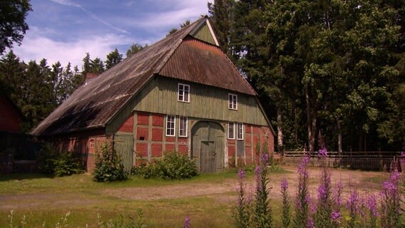 Ein altes Bauernhaus steht auf einer Wiese in Brockstedt (Kreis Steinburg) bei Sonnenschein. © NDR 