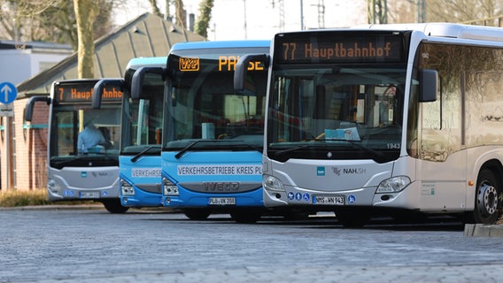 Busse stehen an einem ZOB © NDR Foto: Pavel Stoyan
