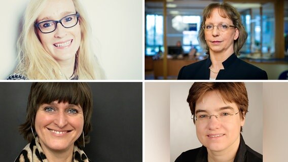 Eine Bilder-Collage zeigt vier Frauen: Anja Babbe-Wulff (oben links), Claudia Baldus (unten rechts), Friederike Kühn (oben rechts) und Katja Seevers (unten links). © NDR 
