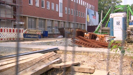 Eine Baustelle auf dem UKSH Kiel. © NDR 