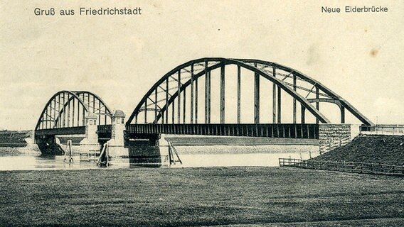 Historische Abbildung der Eiderbrücke © Touristinformation Friedrichstadt 