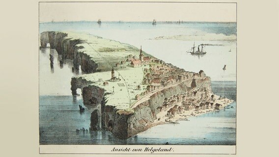 Ansicht von Helgoland. © Schleswig-Holsteinische Landesbibliothek 