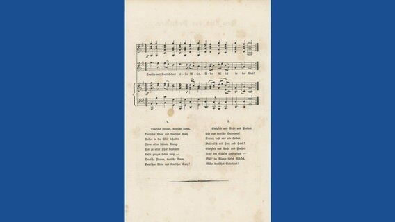 Das Lied der Deutschen von August Heinrich Hoffmann von Fallersleben. © Schleswig-Holsteinische Landesbibliothek 