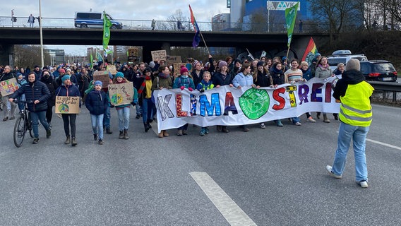"Fridays for Future" protestieren in Kiel. © NDR Foto: Moritz Mayer