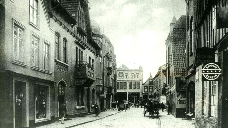 Ein altes Bild von dem jüdischen Viertel in Elmshorn © NDR Foto: Harald Kirschninck