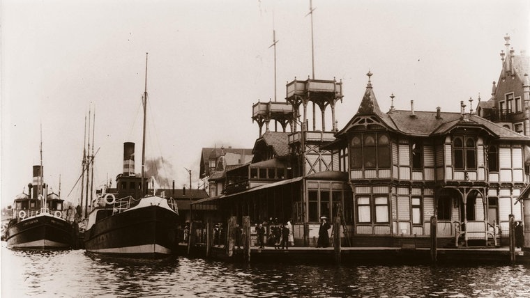 Eine historische Aufnahme vom Hafen in Flensburg. © Stadtarchiv Flensburg