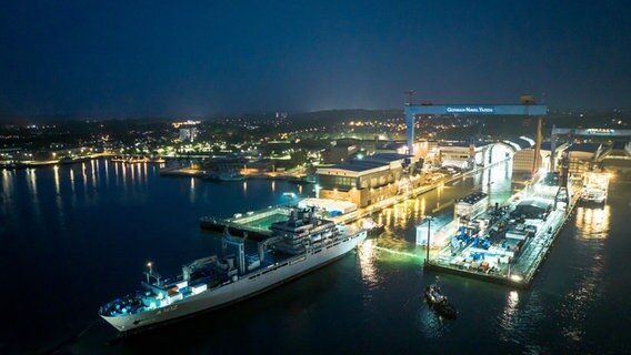 Blick aus der Vogelperspektive auf die "Frankfurt am Main". © Geramarn Naval Yards 