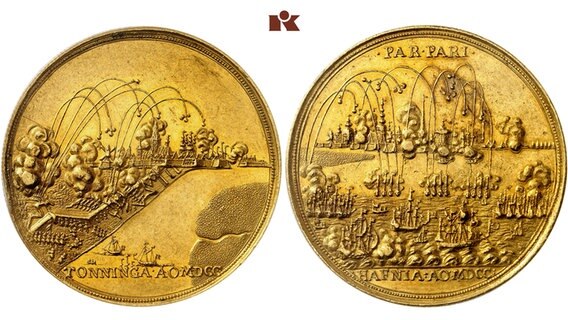 Goldmünze mit Tönninger Motiv. © Künker GmbH & Co. KG 