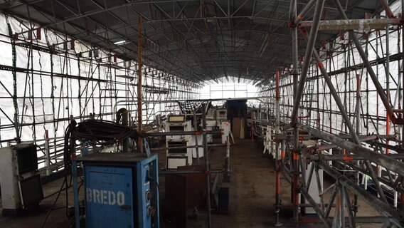 Das Innere der Werft in Bremerhaven. © Schleswig-Holsteinischer Landtag Foto: Schleswig-Holsteinischer Landtag