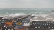 Ein Unwetter über Helgoland. © NDR 