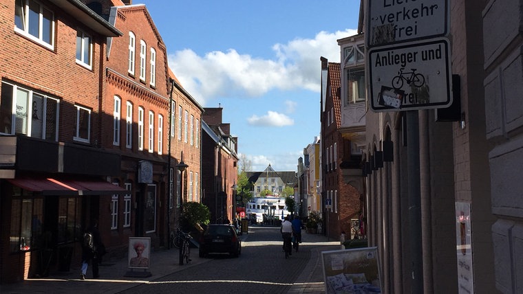 Eine aktuelle Aufnahme der hohlen Gasse in Husum. © NDR Foto: Werner Junge