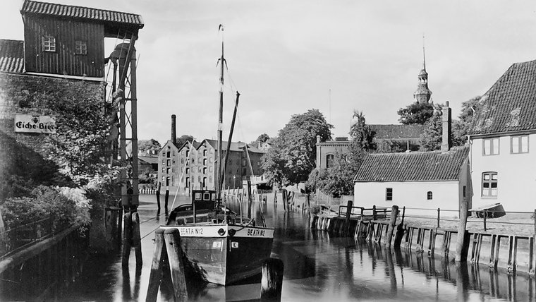 Historische Aufnahme der Störschleife in Itzehoe. © Archiv Carsten Brecht Foto: Archiv Carsten Brecht