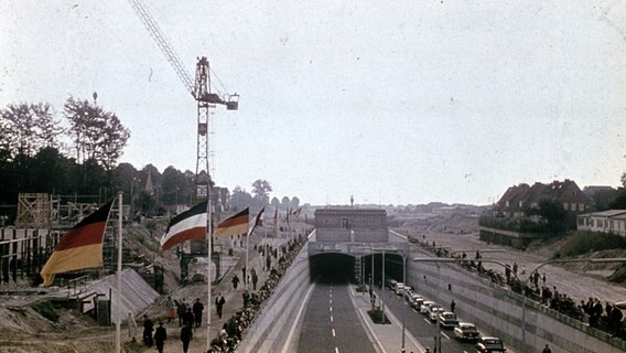 Historische Aufnahme der Eröffnung des Kanaltunnels. © WNA NOK 