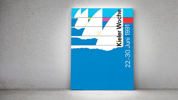 Plakat zur Kieler Woche 1991 (Bildmontage) © Landeshauptstadt Kiel, Fotolia/peshkov Foto: peshkov