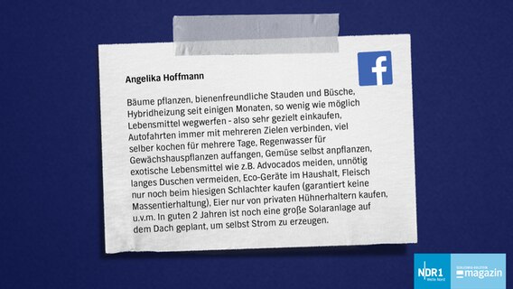 Ein Kommentar aus der Facebook-Community © NDR 